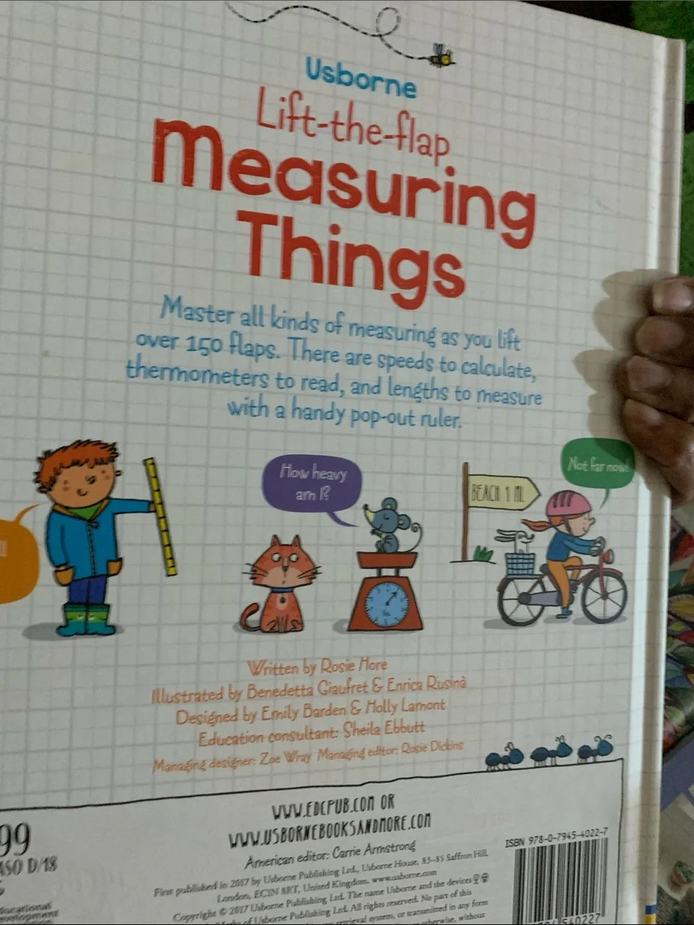 Usborne Lift-the-Flap Measuring Things - White, Red, Blue